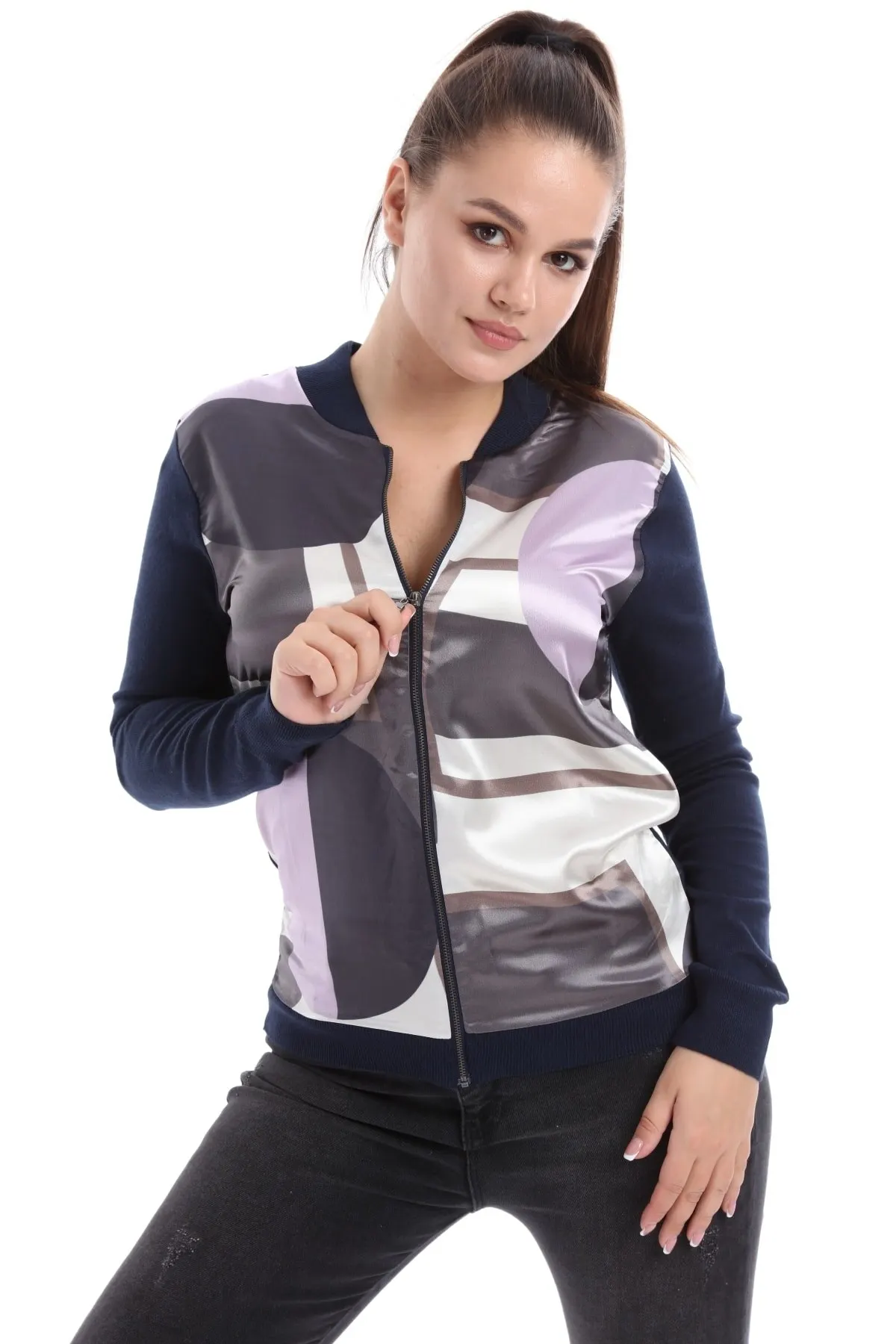 

Женский кардиган, темно-синяя спортивная одежда с украшением, повседневный вязаный качественный кардиган, свитеры, свободный свитер, джемп...