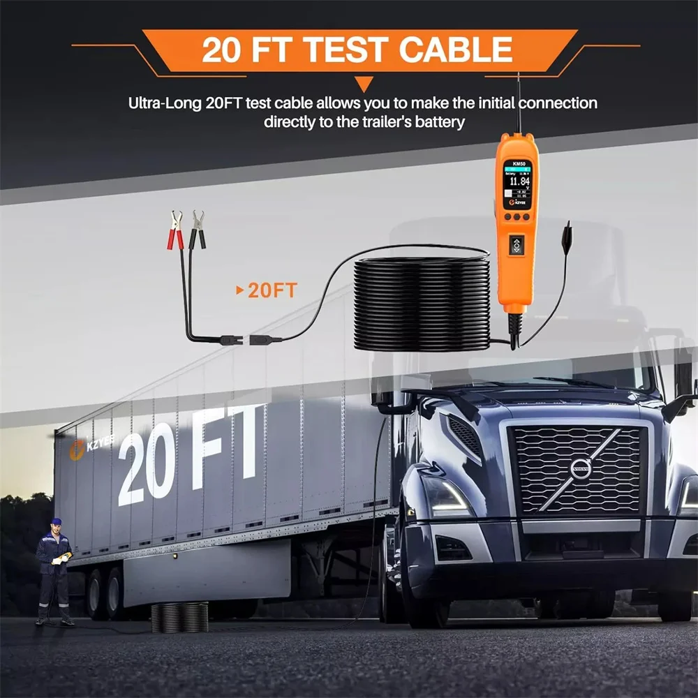 Комплект зондов для обнаружения электрической цепи KZYEE KM50 12 В/24 В