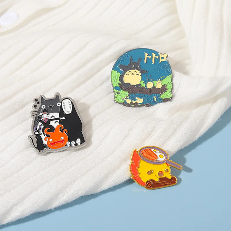 Модные эмалированные значки в стиле аниме броши Мультяшные аватары булавки для