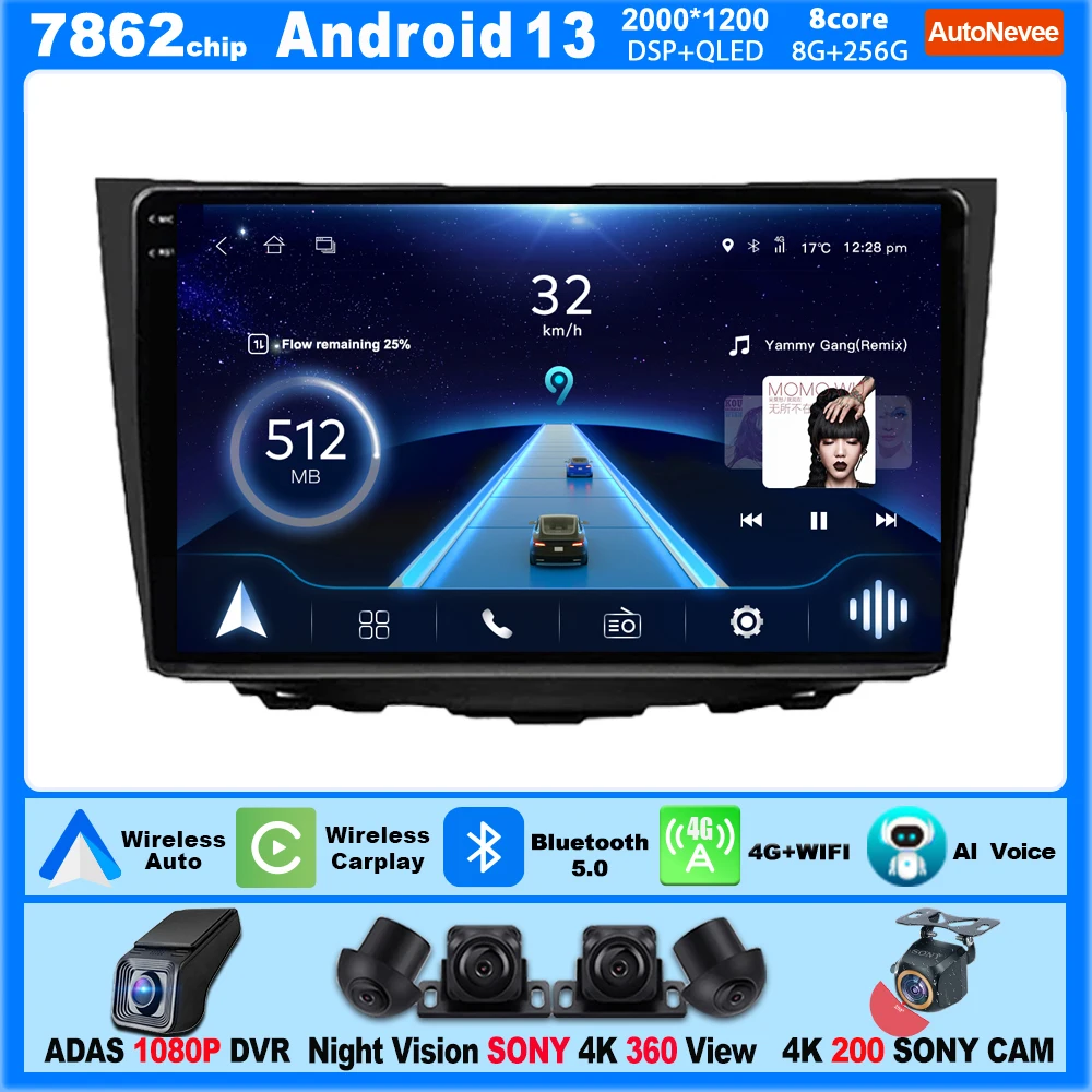 Беспроводной Android Carplay для SUZUKI KIZASHI 2010-2011 автомобильное радио мультимедийный