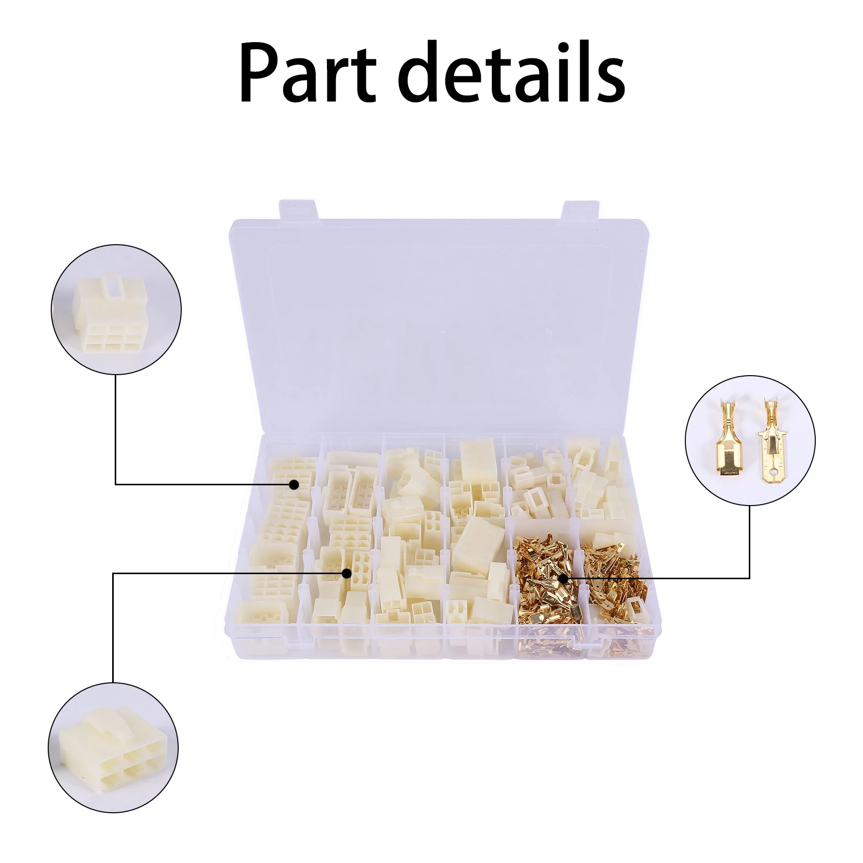 400 шт. 6 3 мм 1 2 4 8 9-контактный электрический автомобильный разъем для проводов