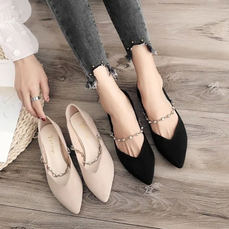 

Shoes women's new fashion simple all-match women's shoes pointed toe pumps women's flat shoes shoe for women