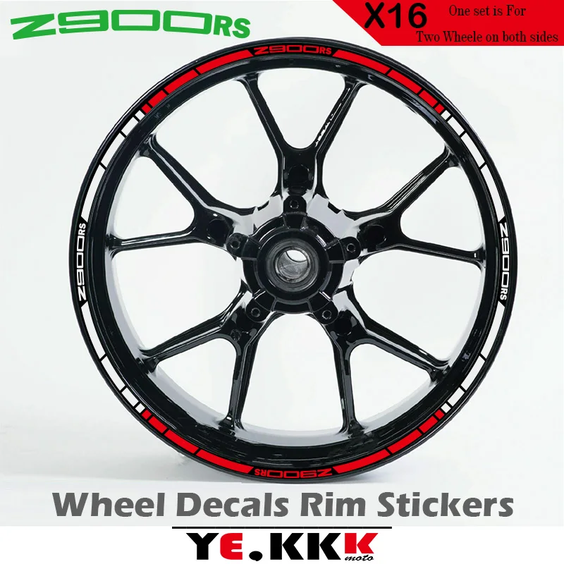For Kawasaki Z900RS Z 900 Z900RS 17 Inch Wheel Hub Sticker Decal Z900 Logo Custom Color