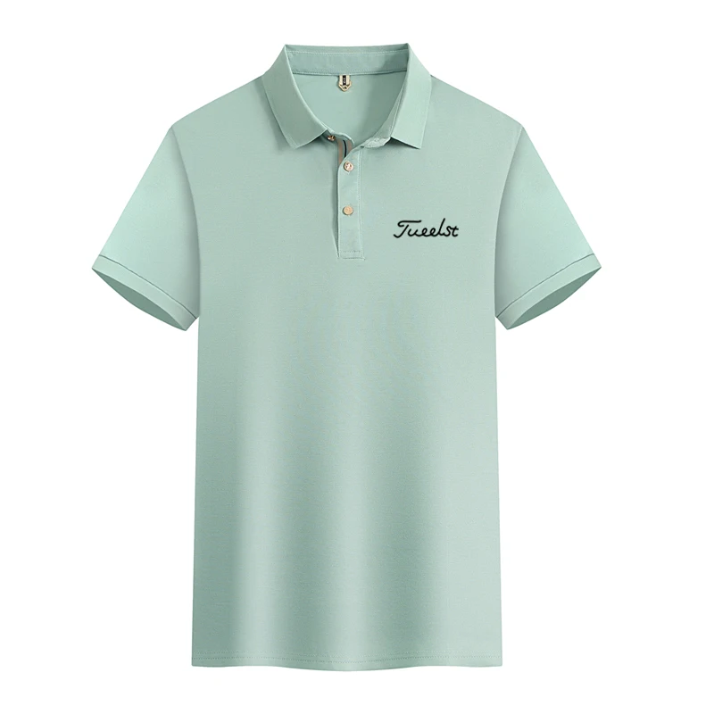 New Summer Golf Shirts Men's Polo Shirts High Quality Leisure Breathable Polo Shirt Short Sleeve Tops Cotton Man Golf Clothing