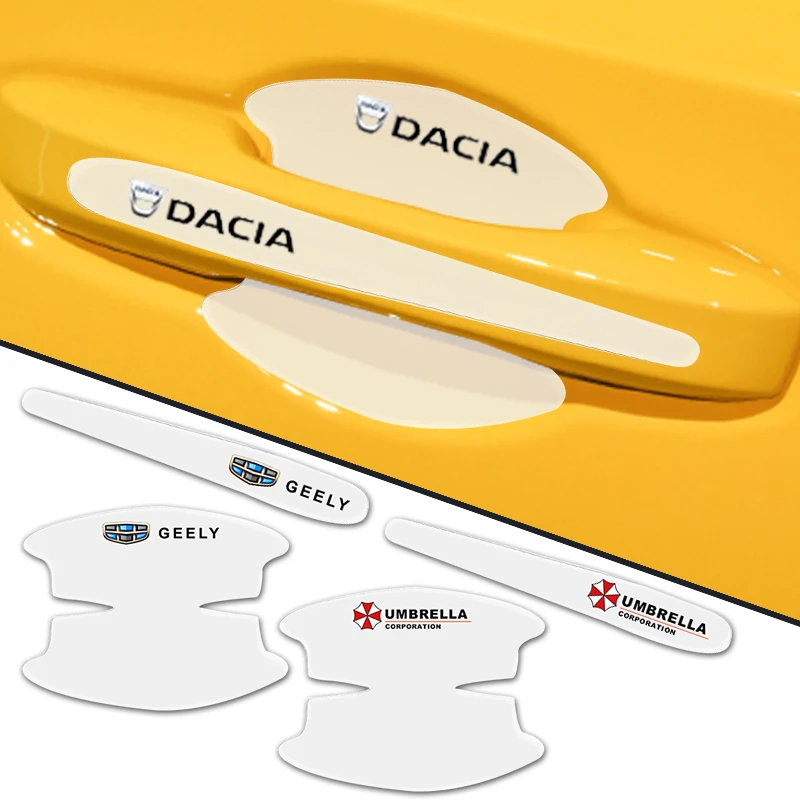 

8PCS Car Transparent Door Handle Bowl Stickers for Toyota TRD Camry Chr Corolla Rav4 Yaris Prius 40 Mark Cresta Accessories