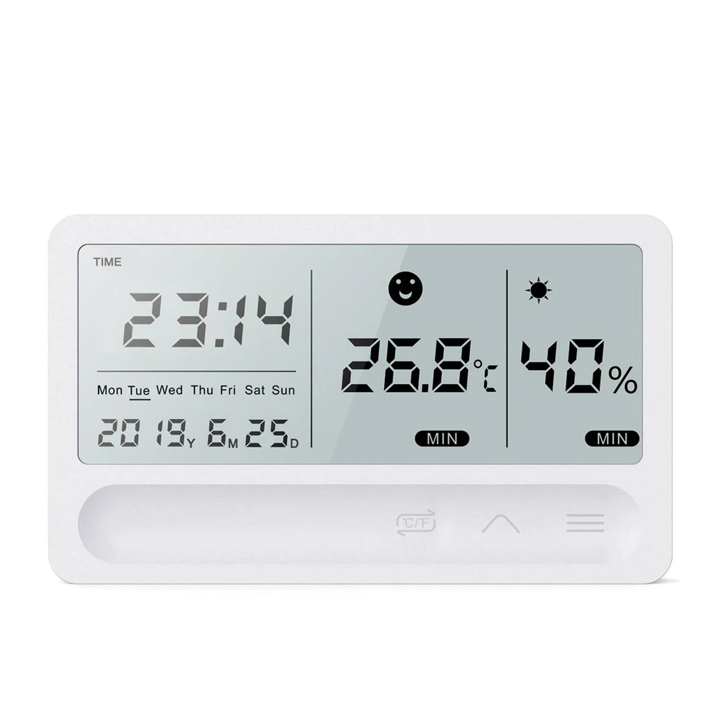 

Humidity Meter Thermometer Home Supplies Clear Display Fine Workmanship Handy Installation Household Accessories Sensitivity