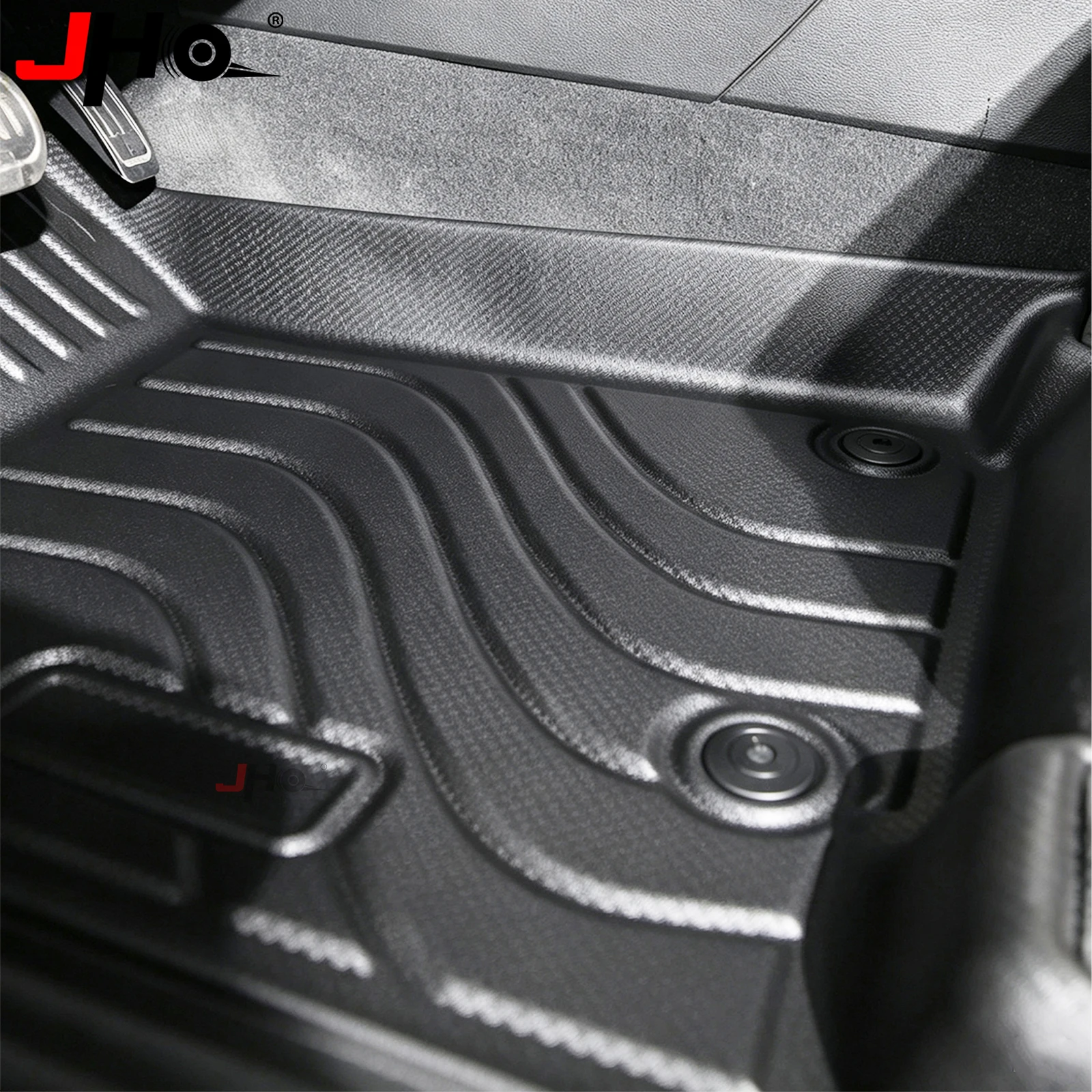 Фото Коврики JHO TPE для Jeep Grand Cherokee 4xe 2023+ с расширенным покрытием порогов, всепогодные, водонепроницаемые. №5