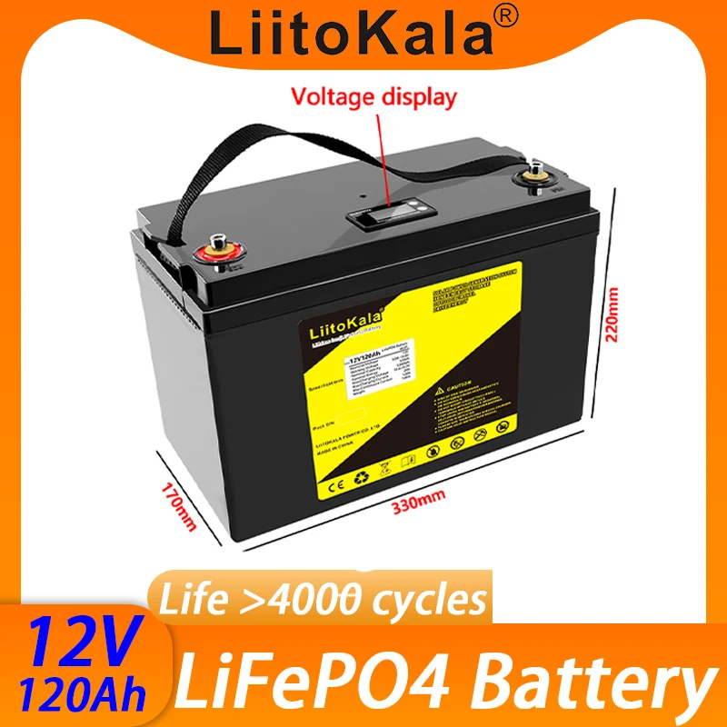 

Аккумуляторная батарея LiitoKala, 12 В, 12,8 Ач, 3000 Ач