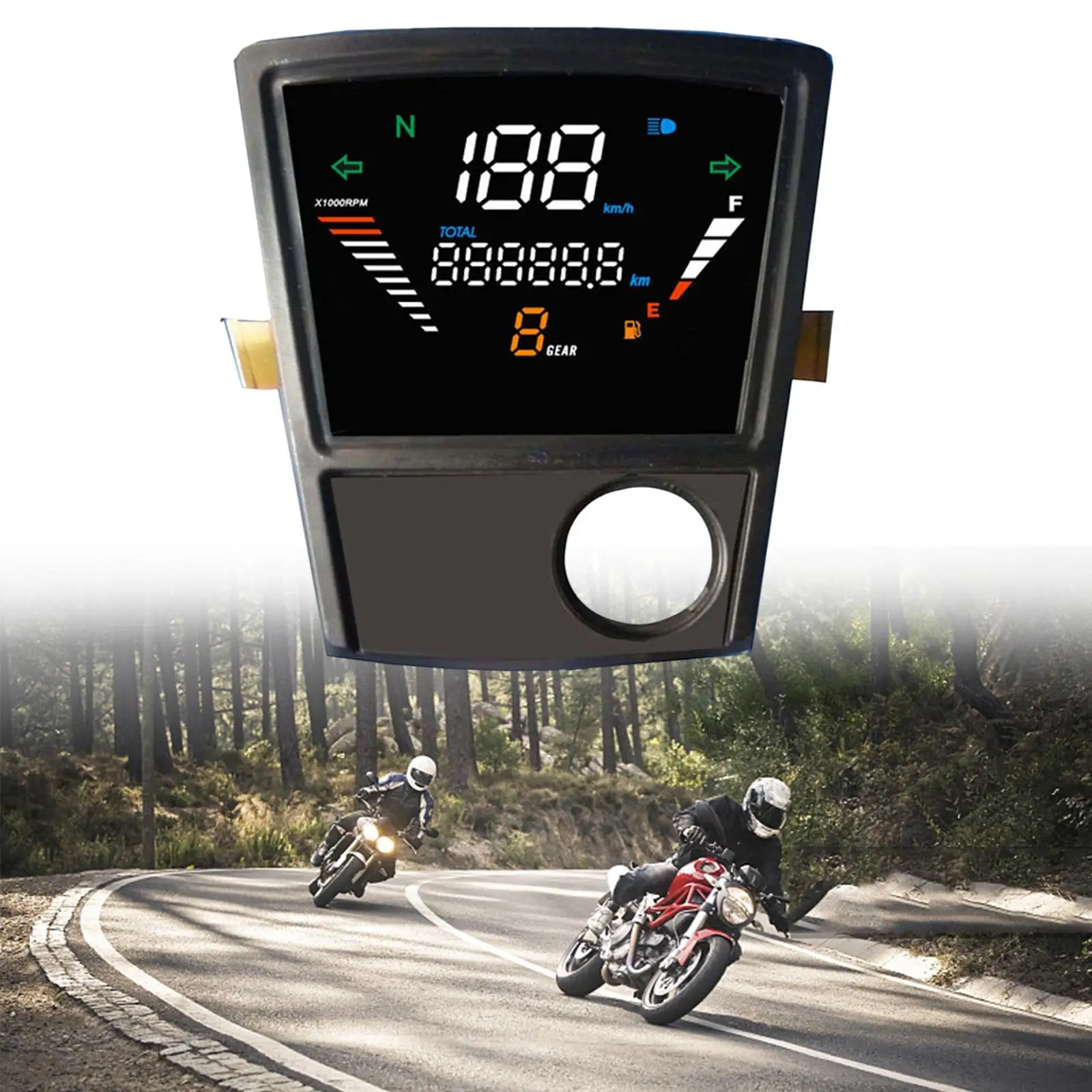 

Motorcycle Speedometer Durable Gauge Oil Level Meter LED Digital Display