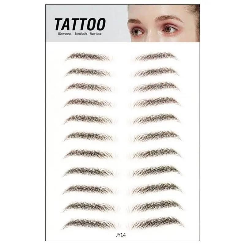 

4D Hair Like Authentic Eyebrows 4D Imitation Ecological Eyebrows Eyebrow Tattoo Sticker Water-based Brow Stickers False Eyebrows