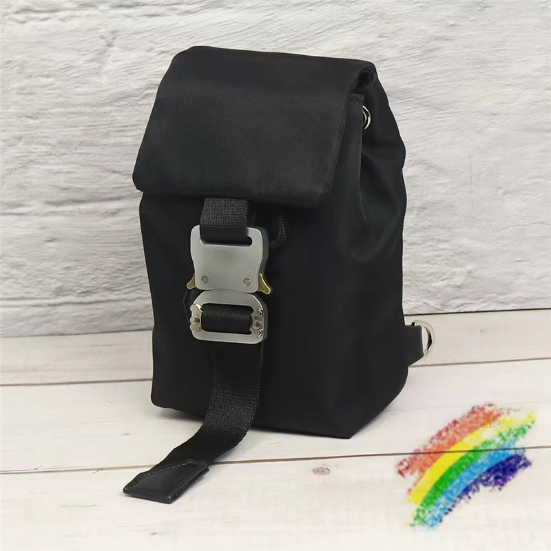 

Black 1017 ALYX 9SM Bags Men Women 1:1 High Quality Drawcord Wrapping ALYX Bag Classic Metal Buckle Backpacks