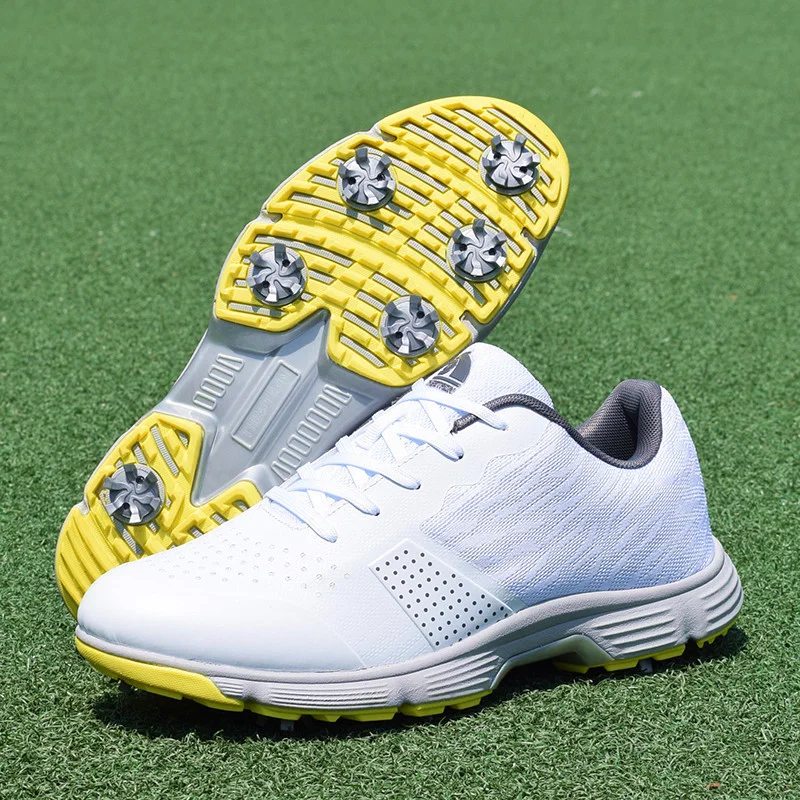 

New Professional Golf Shoes Men Spikes Golf Sneakers Outdoor Anti Slip Walking Footwears for Golfers Walkiing Sneakers