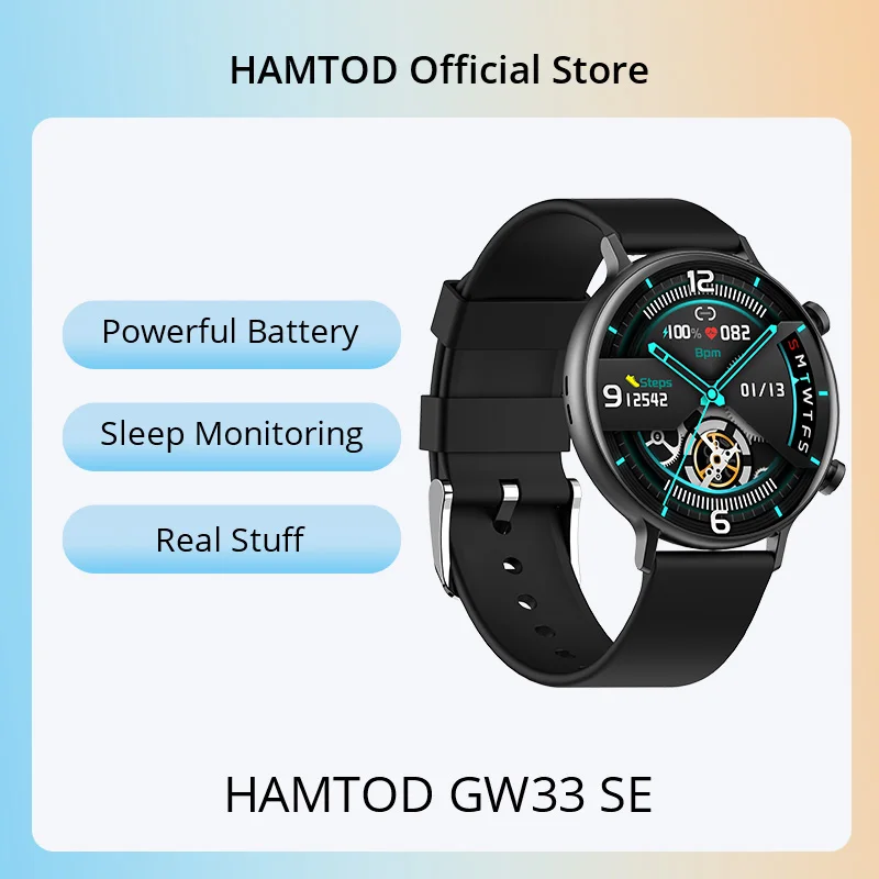 

Смарт-часы HAMTOD GW33 SE, 1,28 дюйма, водостойкие, IP67, 5 дней без подзарядки