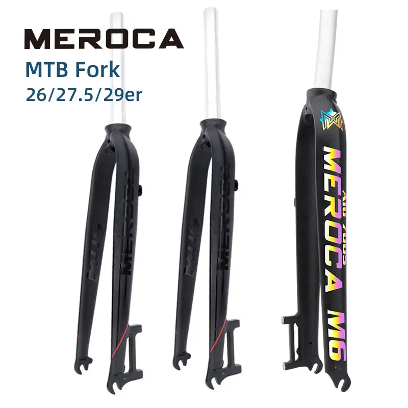 MEROCA MTB Fork 26 27.5 29er Quick Release Disc Brake Mountain Bike Ultralight Aluminum Alloy Racing used Bike Fork Disc 160mm