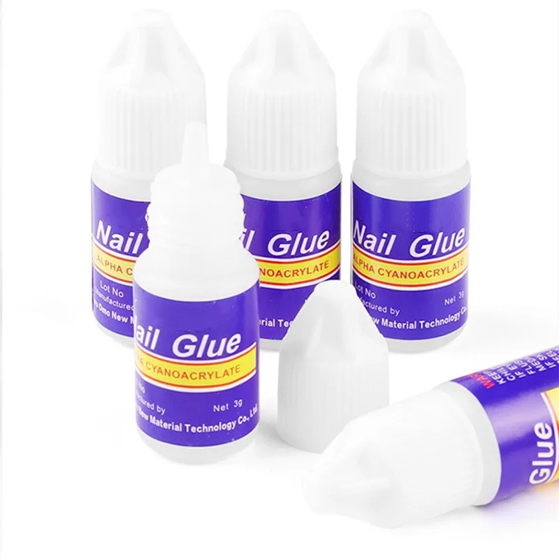 

3pcs Fast-Dry 3g Nail Glue Adhesive Acrylic Art False Tip Decoration Nail Rhinestone False Nail Extend Tips Stick Manicure Tool