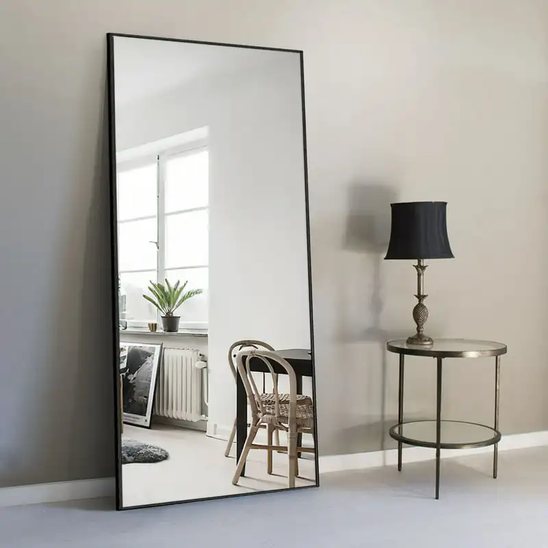 

x 1.6" Black Classic Floor Mirror