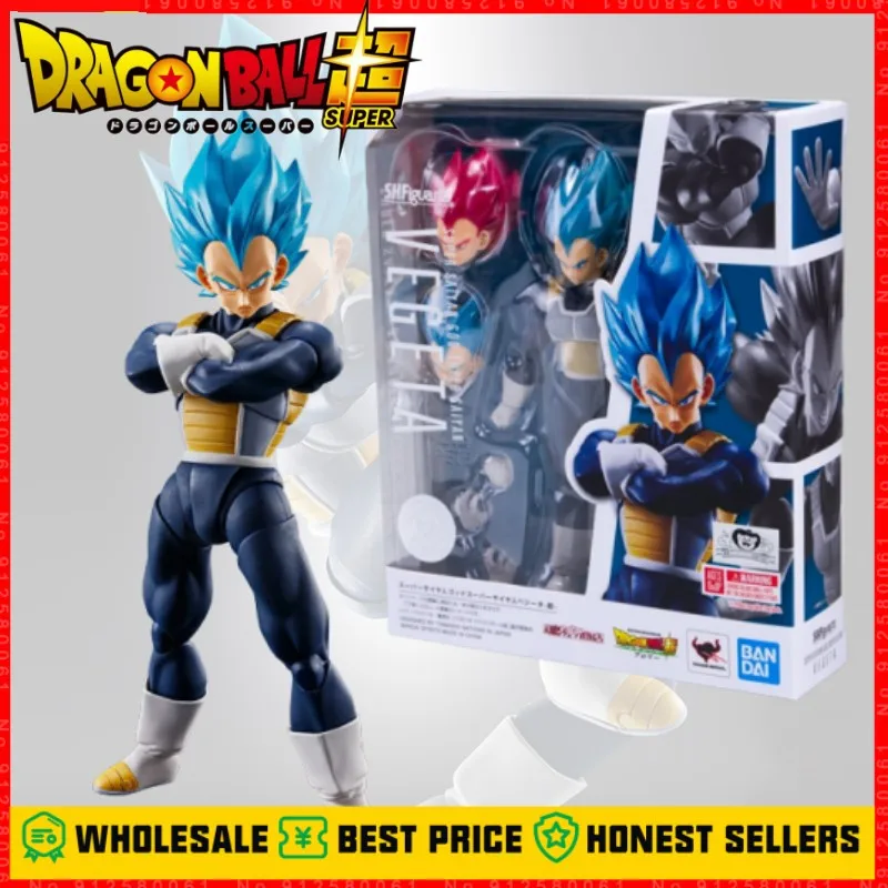 

15cm Bandai Original S.h.figuarts Dragon Ball Anime Vegeta Iv Blue Red Hair Theater Edition Figure Action Model Toy For Children