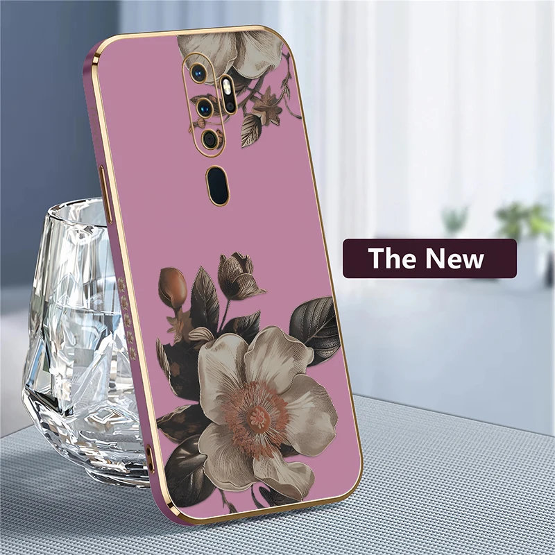 Мягкий чехол из ТПУ с рисунком цветка для OPPO A8 A5 2020 AX5 A7X A11K A11 A11X A12 A3S A9 A7 A12E A12S A5S