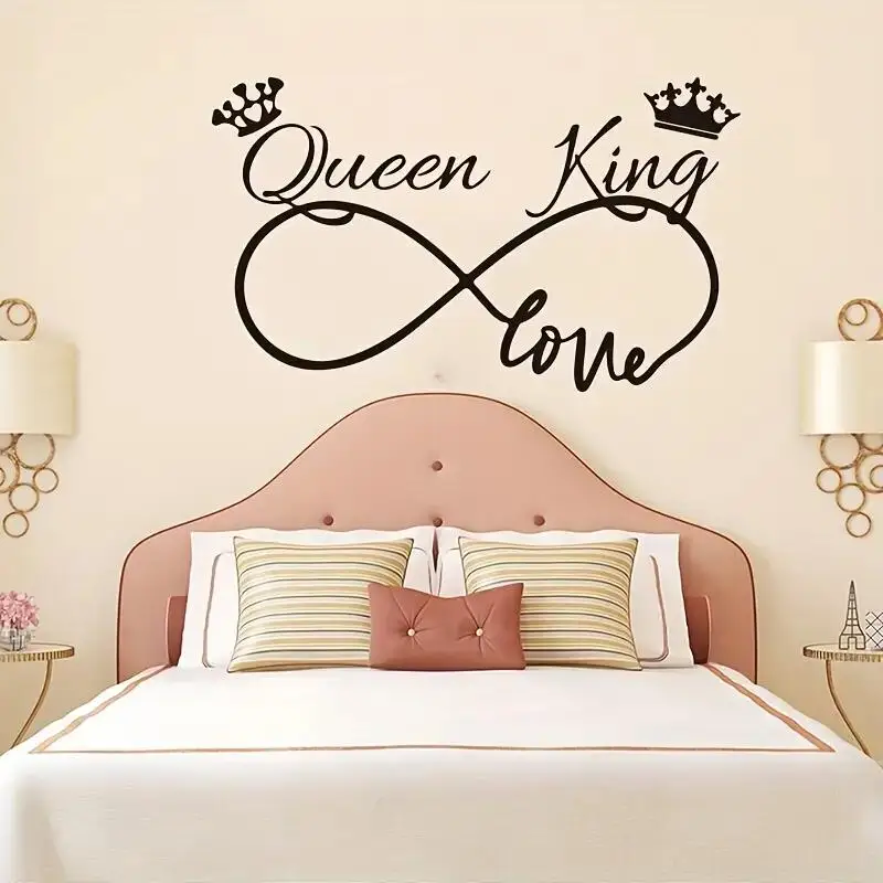 Романтическая наклейка на стену King and Queen Design декор в американском стиле для