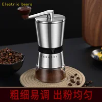 Manual Coffee Grinder Coarse Fine Grinding Stainless Steel Ceramic Hand Coffee Grinder Portable Hand Crank Kitchen Grinding Tool