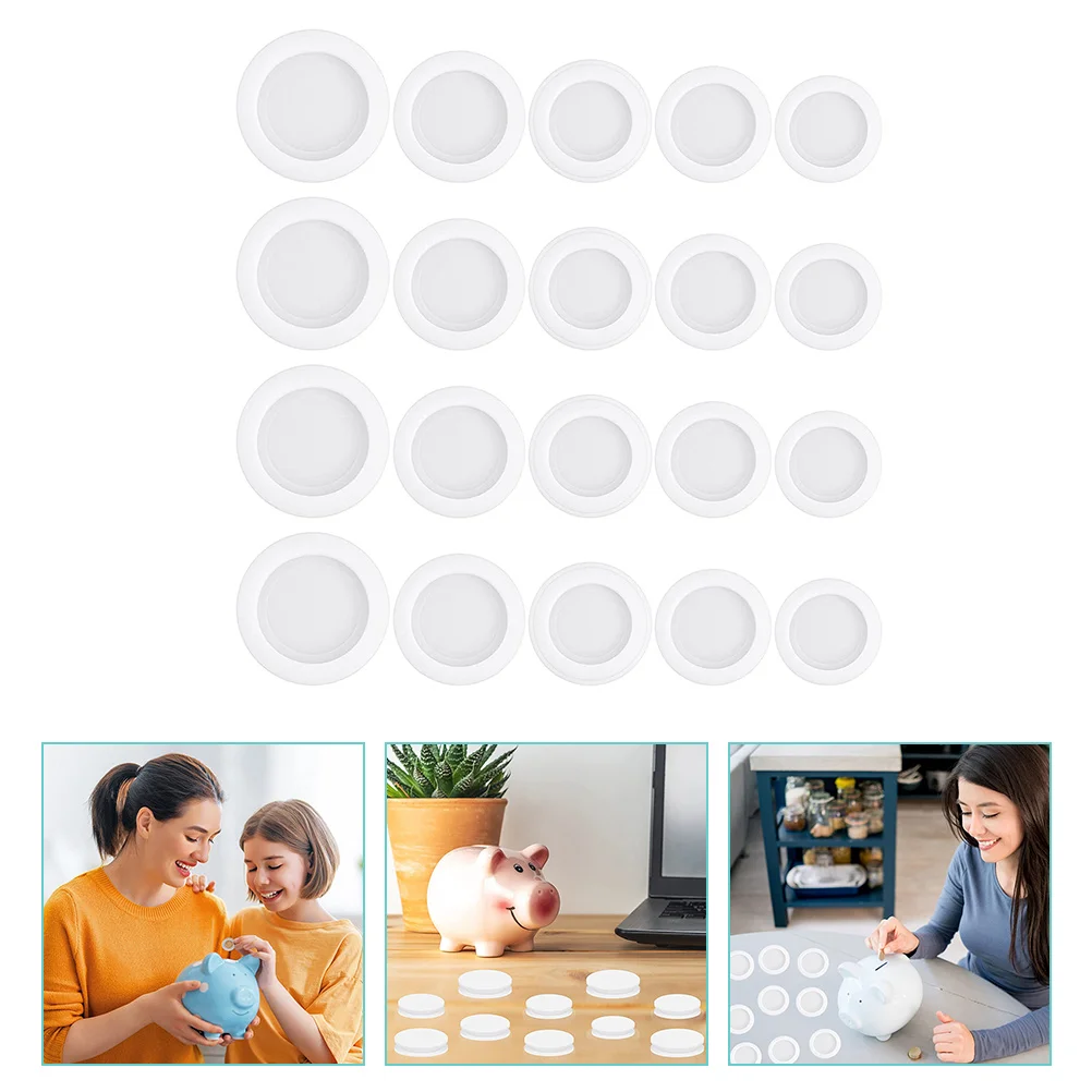 

Bank Piggy Plug Stopper Box Bottom Cover Saving Rubber Plugs Money Replacement Round Plasterclosure Caps Stoppersinsertgliders