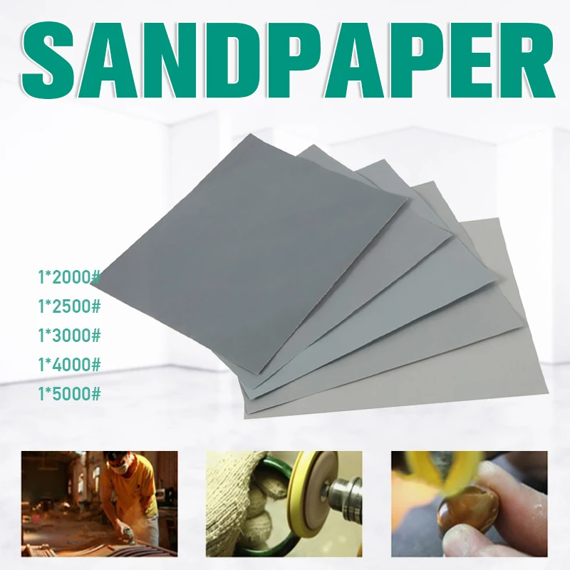 

5/48Pcs Sandpaper 320 400 600 800 1000 Grit Sanding Paper Water/Dry Abrasive SandPapers for Wood Metal Polishing Automotive New