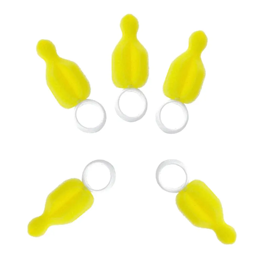

Easy to clean Sponge Yellow Babies Teat Feeding Bottle Brushes Pacifier Cleaner 360 Degree Rotating Baby Nipple Brush