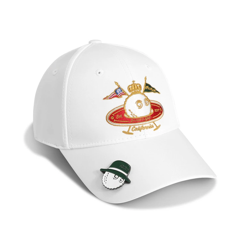 New spring and summer golf men's and women's sports ball cap adjustable sticky button curved brim sun visor with top hat