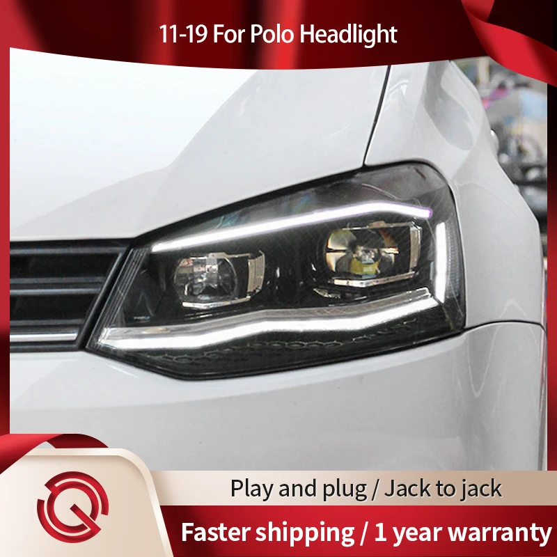 

Автомобильная фара для VW POLO 2011-2019, автомобильная лампа DRL Hella 5, ксеноновая линза Hid H7 VW POLO, автомобильные аксессуары Vento