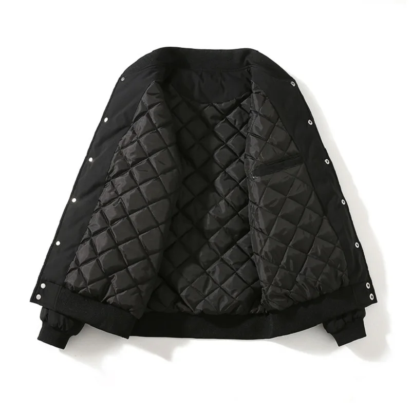 Air Force MA1 Pilot Jacket Men Autumn and Winter Thickened Stand-up Collar Warm Jackets Embroidery Cotton Baseball Uniform Parka