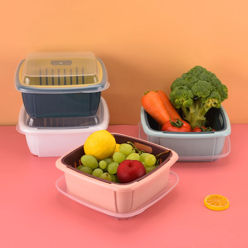 

Vegetable Washing Double Layer Detachable Drain Basket Kitchen Accessories Kitchen Accessories Drain Basket GRSA889