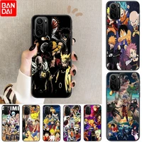 2022 naruto dragon ball one piece phone case for xiaomi redmi poco f1 f2 f3 x3 pro m3 9c 10t lite nfc black cover silicone back