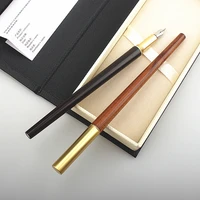 2pcs high quality wood luxury business school student office supplies fountain pen new ink pen
