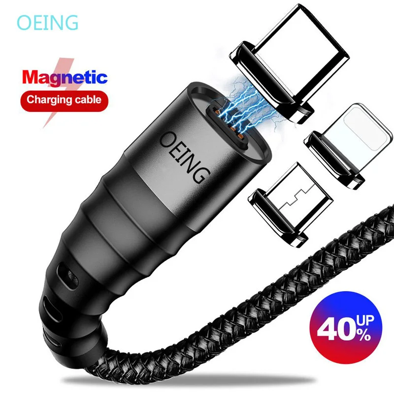 

OEING Magnetic Cable Micro USB Type C Fast QC 3.0 Charging Microusb Type-C Magnet Charger USB C For iphone Huawei Xiaomi Cable