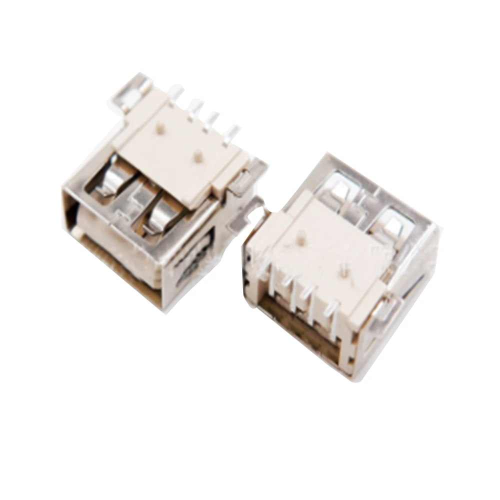 10PCS USB Type A Standard Port Female Solder Jacks Connector PCB Socket USB-A type SMT 4Pin