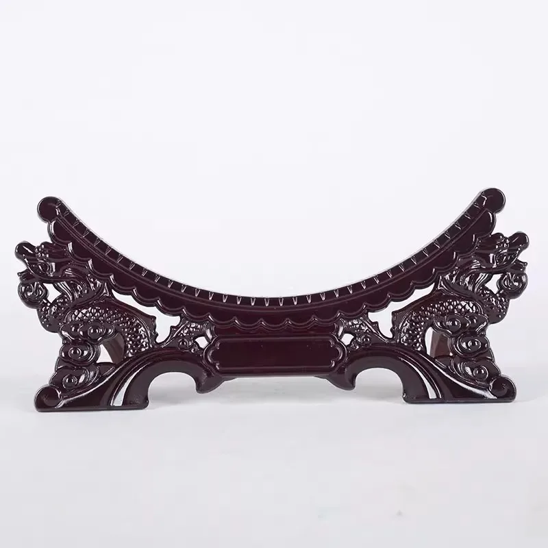 

Керамическое украшение, рама дракона, кронштейн с двойной головой дракона, украшение подвесной пластины, деревянное основание, Круглый диск, дерево