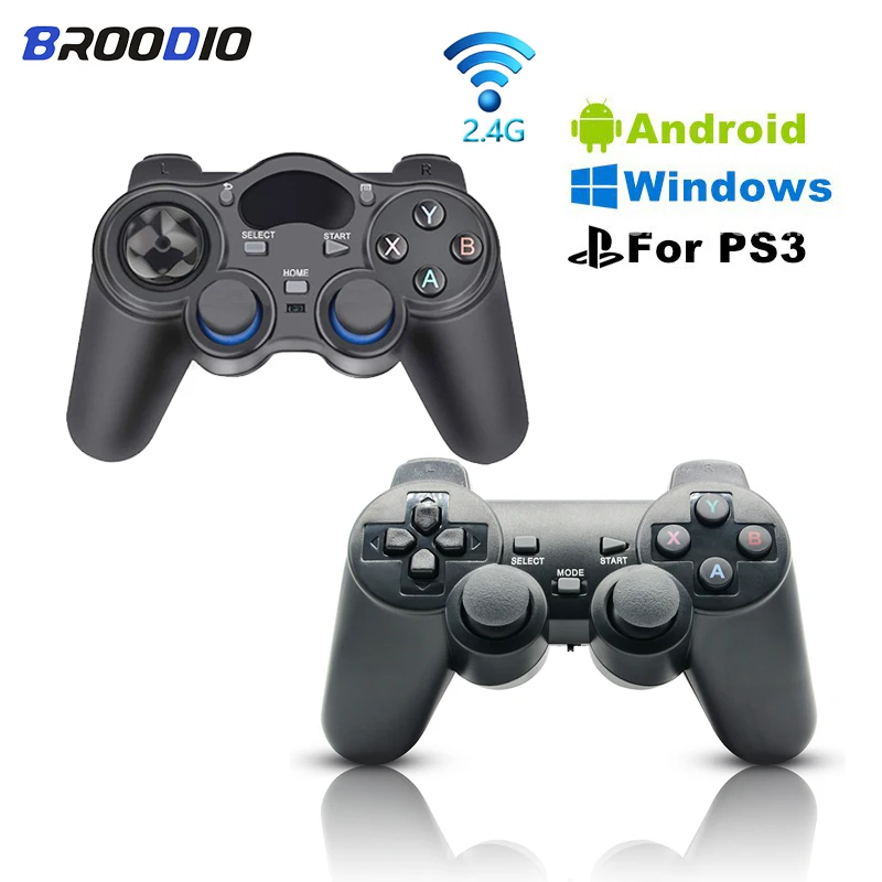 

Wireless Gamepad Joystick Console For Android TV Box PC PS3 Game Controller With USB Mirco OTG Converter 2.4G Wireless Gamepads