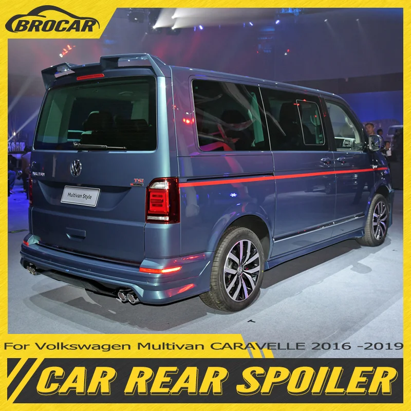 

For VW Volkswagen Multivan CARAVELLE 2016 -2019 ABT Style FRP Material Car Rear Wing Real Carbon Fiber Spoiler top wing splitter