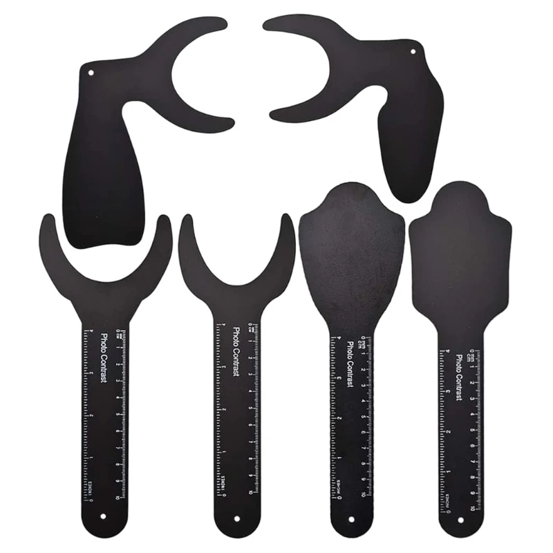 6Pcs Dental for Image Contraster Palatal Photographic Black Background Board Dental Tool Dental Intraoral Photograp