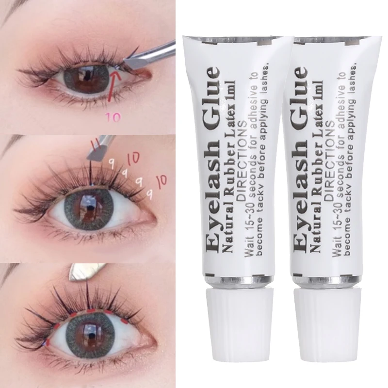 

Professional Quick Drying False Eyelashes Glue White Waterproof No Irritation Safe Eye Lash Glue Adhesive Makeup Tools 1/5/8PCS