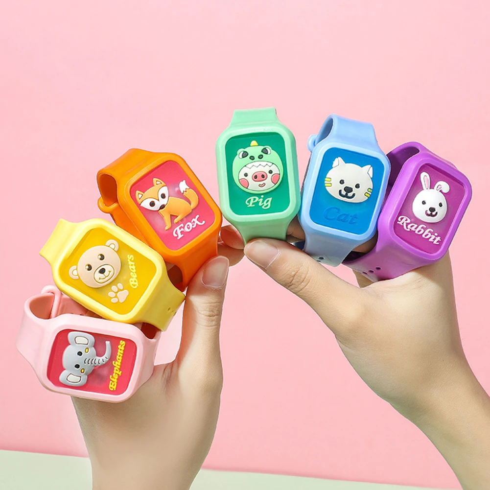 Cartoon Mosquito Repellent children silicone Watch Adjustable Wearable Plant Essential Oil Wristband Killer |