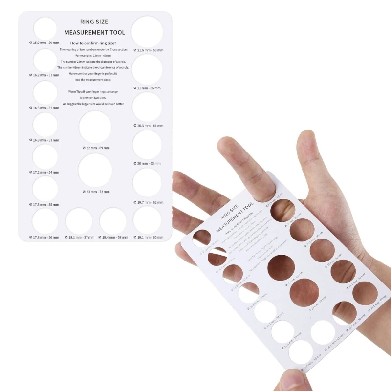 

Set of 5 Ring Jewelry Cardboard Sheets Ring Sizer Measure Tool American European 40GB