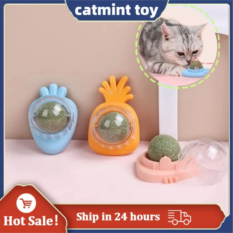 

Pet Toy Cat Mint Ball Wall Catnip Balls Tooth Cleaning Promote Digestion Kitten Licking Molar Snack Pet Supplies Cat Accessories