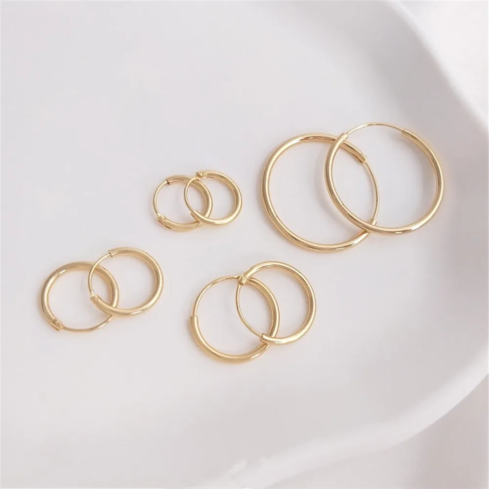 

14K Gold Filled Plated Very fine European and American temperament earring ring ring ring buckle DIY handmade earrings