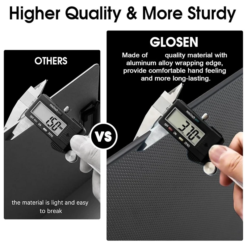 2 Pack Clipboards With Pen Holder 12.5 X 9 Inch Standard Letter A4 Size Aluminum Wrapped Edge Protection Clipboard