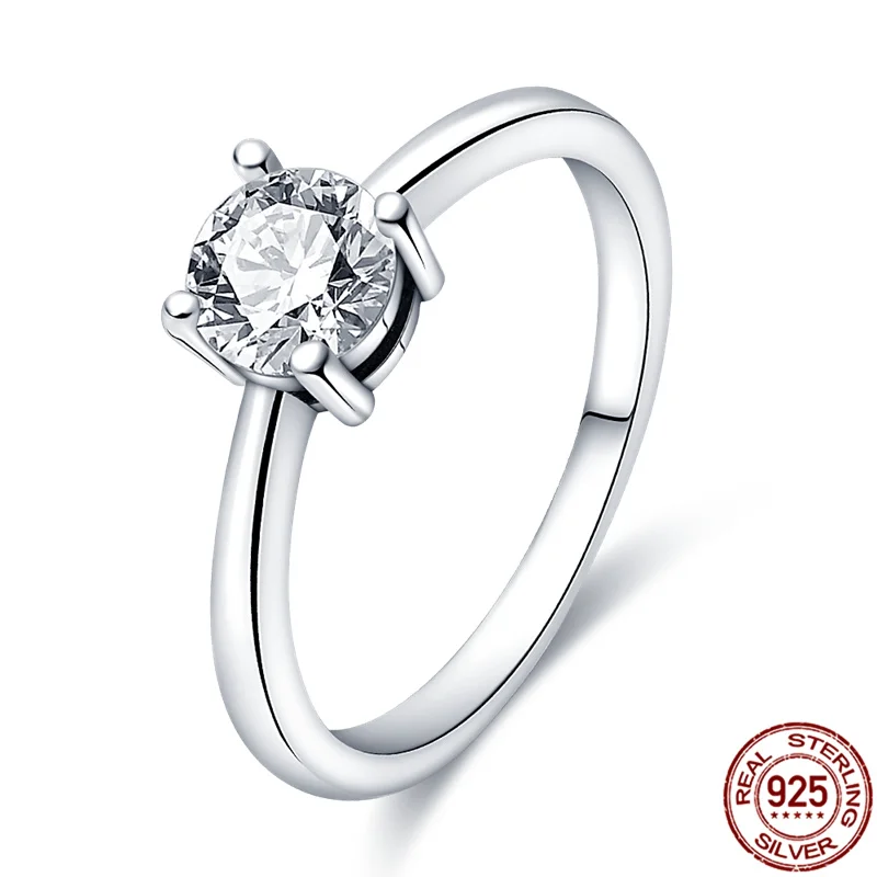 

Authentic 925 Sterling Silver Exquisite Shiny zircon Ring Making For Women Birthday Fashion Jewelry Gift