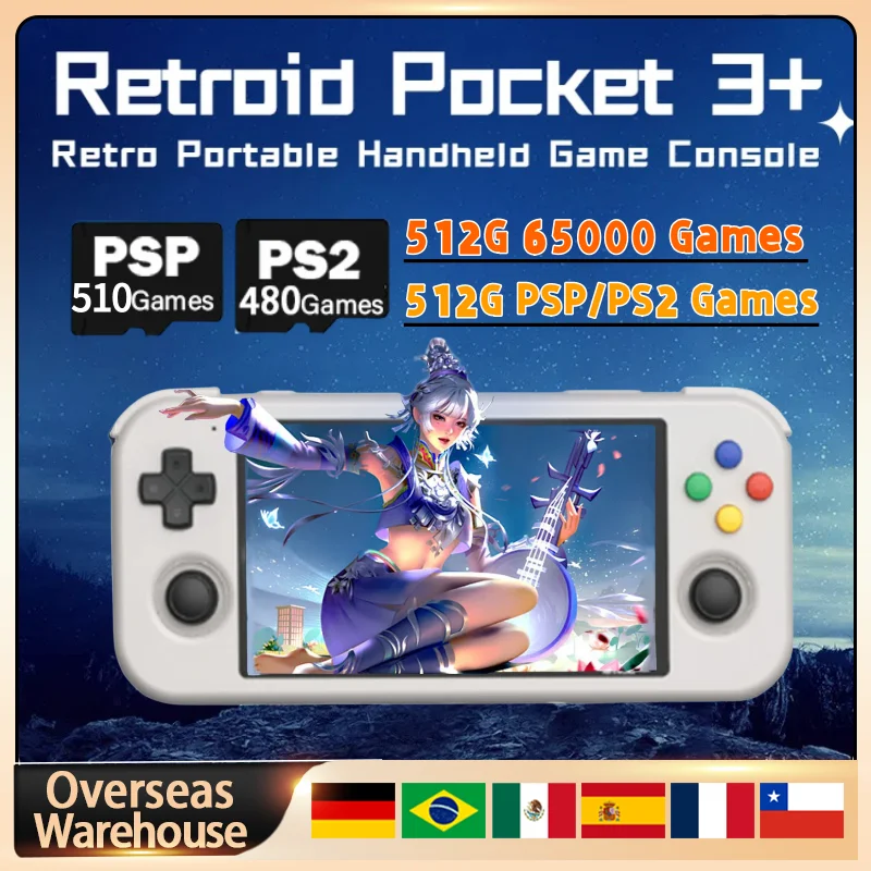 Retroid Pocket 3 Plus 3+ RP3+ Портативная игровая консоль Android 11 4 7-дюймовый HD сенсорный экран