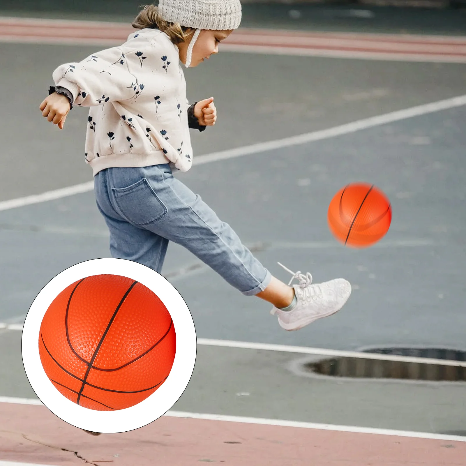 

2 Pcs Kids Basketballs Kids Colorful Basketball Children Football Toys Toddler Bouncing Balls Kids Sports Toys Beach Balls