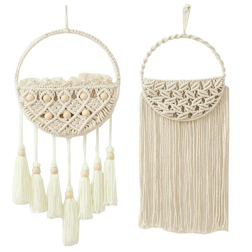 

Цветочная композиция для комнаты, украшение для дома в стиле бохо, Цветочный декор «сделай сам», настенное украшение, художественный Плетеный гобелен ручной работы