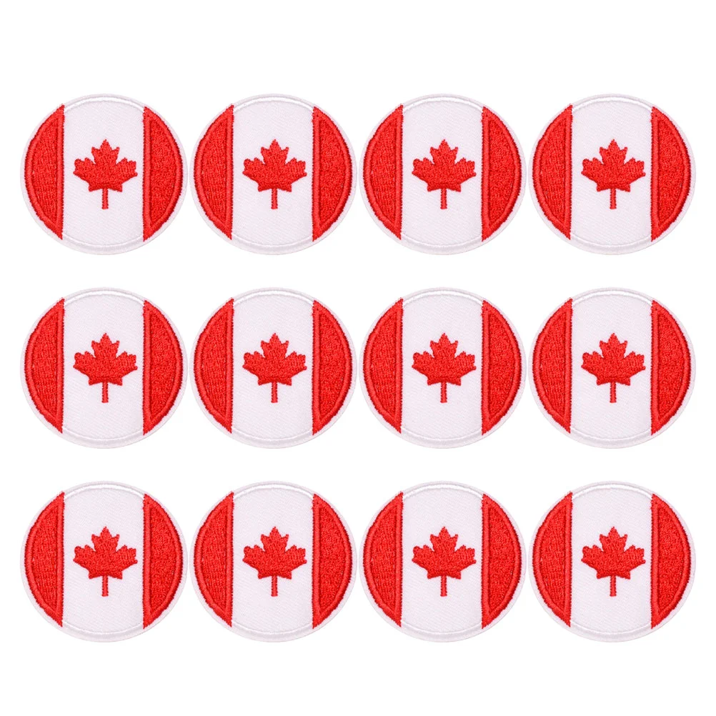 

Patches Flag Patch Canada Iron Embroidery Clothes Jacket Stickers Embroidered Canadian Elbow Red Flags Applique Accessories